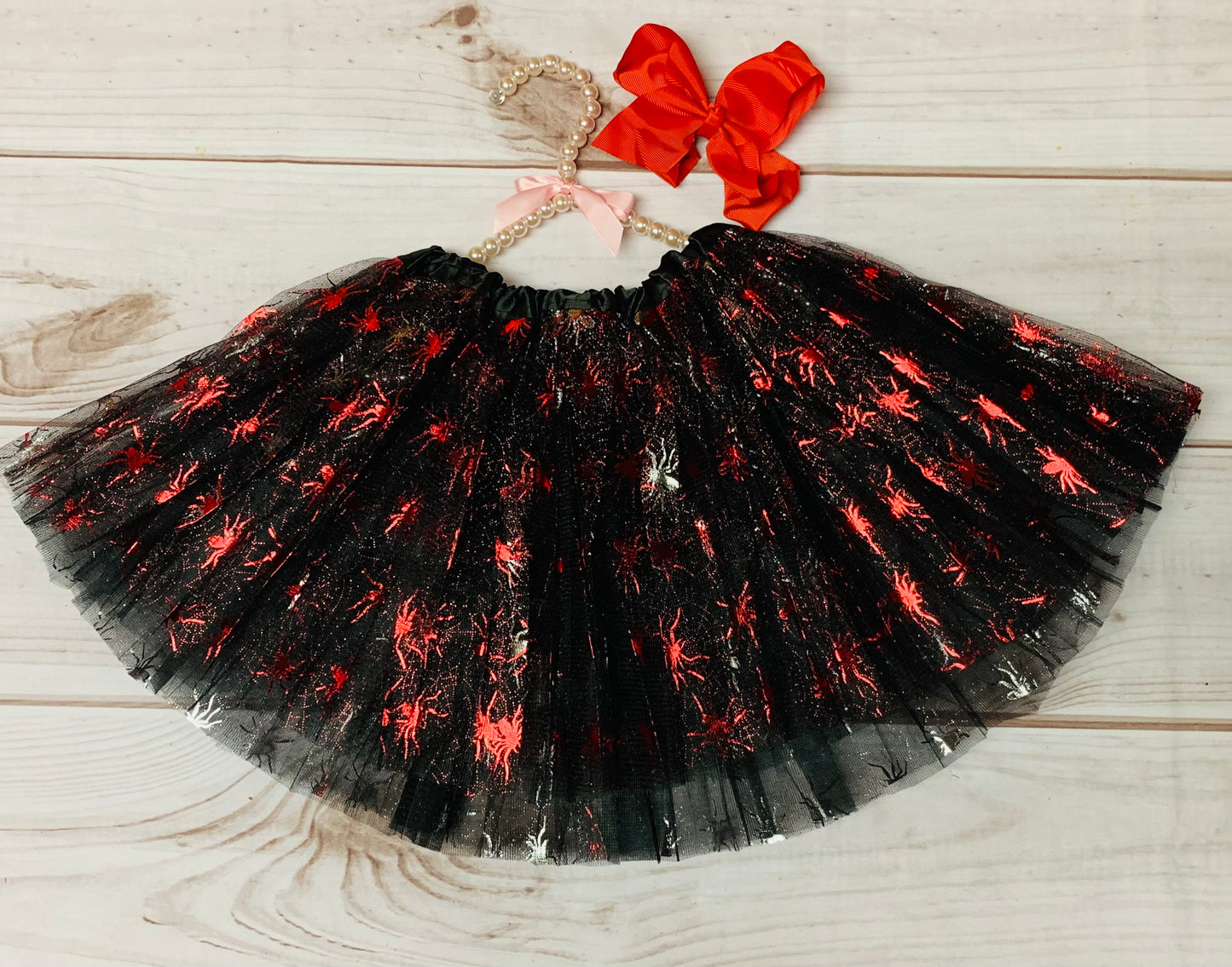 Red Metallic Halloween Spider Tutu, Halloween Recital, Dancer, Dress Up Closet, Trick or Treat, Halloween Party, Twirl Tutu