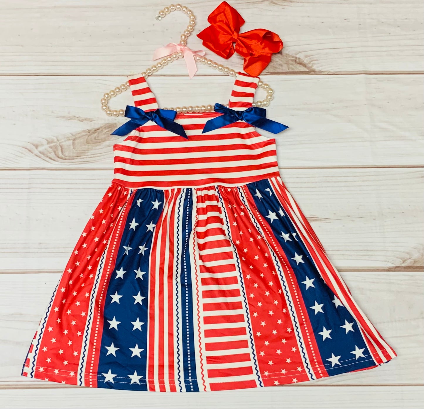 Milk Silk 4th of July Sleeveless Dress, Girls Toddler Stars and Stripes, Freedom Ring, Liberty Bell, Firecracker, Independence