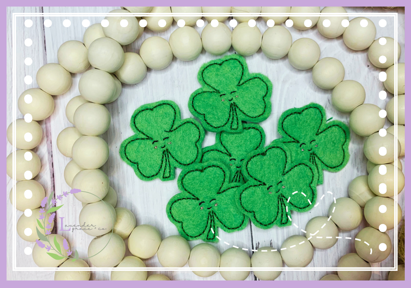 St. Patrick's Day Clover ITH Embroidery Digital Download, Pinch Proof, DIY Feltie Sheets, Lucky Clover St Paddy's Day, Felties for Crafts