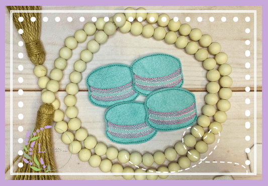 ITH Tea Party Macaron Cookies Embroidery Set Digital Download 4x4 5x7, Embroidery Cookie, Pretend Play Kitchen Food Homeschool Play, Bakery