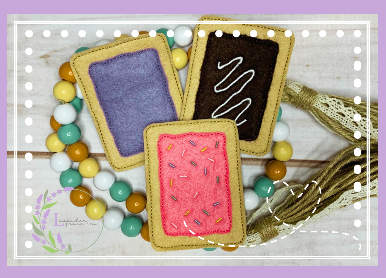 Embroidered Pastry Strudel Felt Food for Pretend Play, Sensory Toys for Kids, Baked Goods, Pretend Pastry Chef, Classroom Kitchen, Preschool