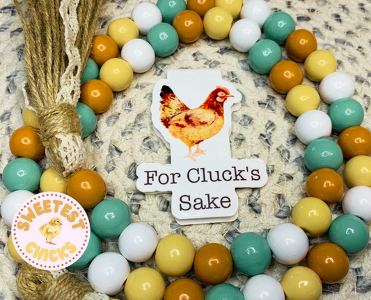 For Cluck's Sake Chicken Magnetic Bookmark, Avid Chicken Lover Gifts, Chicken Humor, Flocks and Reading, Reading with Chickens Fowl Language