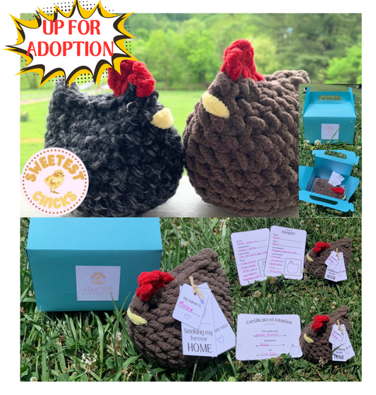 Customizable Crochet Mini Hen, Knitted Crocheted Chicken, Chicken Lover Gift, Chicken Coop Addition, Kids Stuffed Animal, Country Girl Gifts&nbsp;