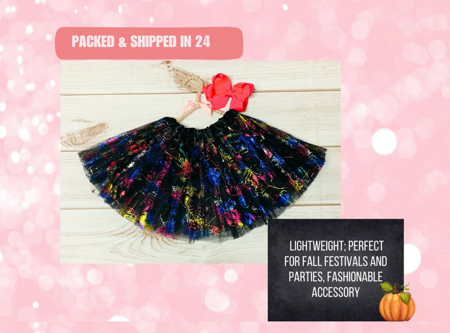 Multicolor Halloween Tutu for Girls, Ballet Halloween Recital, Halloween Tutu, Trick or Treat Dress Up Costume, Spider Web